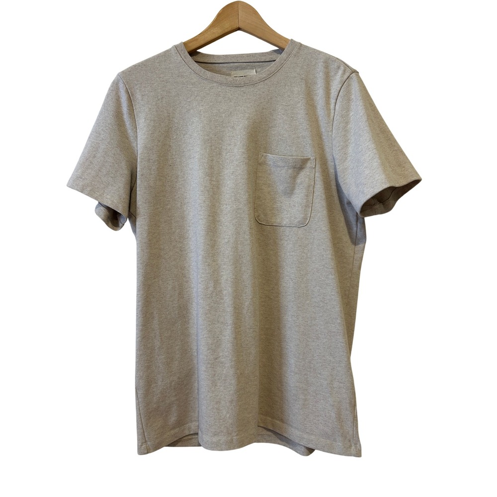 Taylor Stitch Bag Pocket Tee 40(M) Gray Recycled Thick Cotton Blnd Heavy T-Shirt
